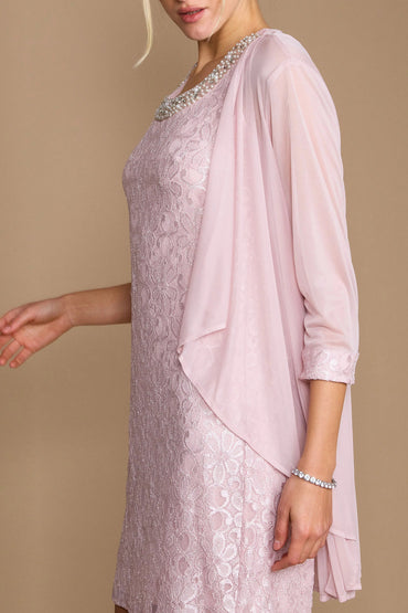 Sheath-Column Short-Mini Chiffon Lace Dress CM0107