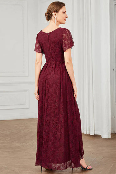 A-Line Ankle Length Lace Dress CM0178