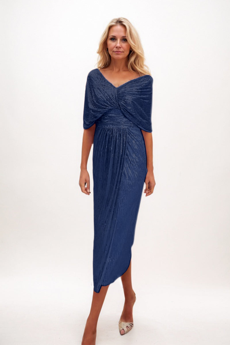 A-line Midi Sequined Mother Dress CM0225