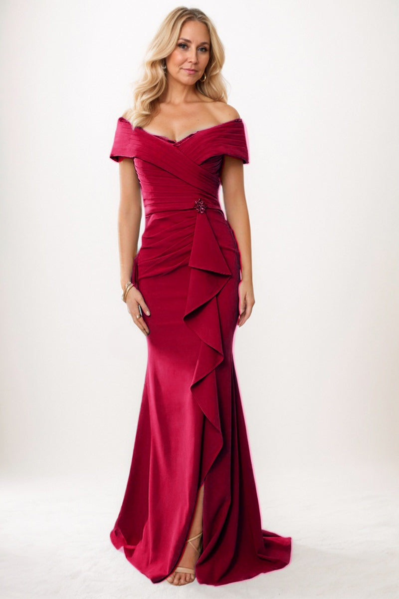 Trumpet-Mermaid Maxi Chiffon Mother Dress CM0245