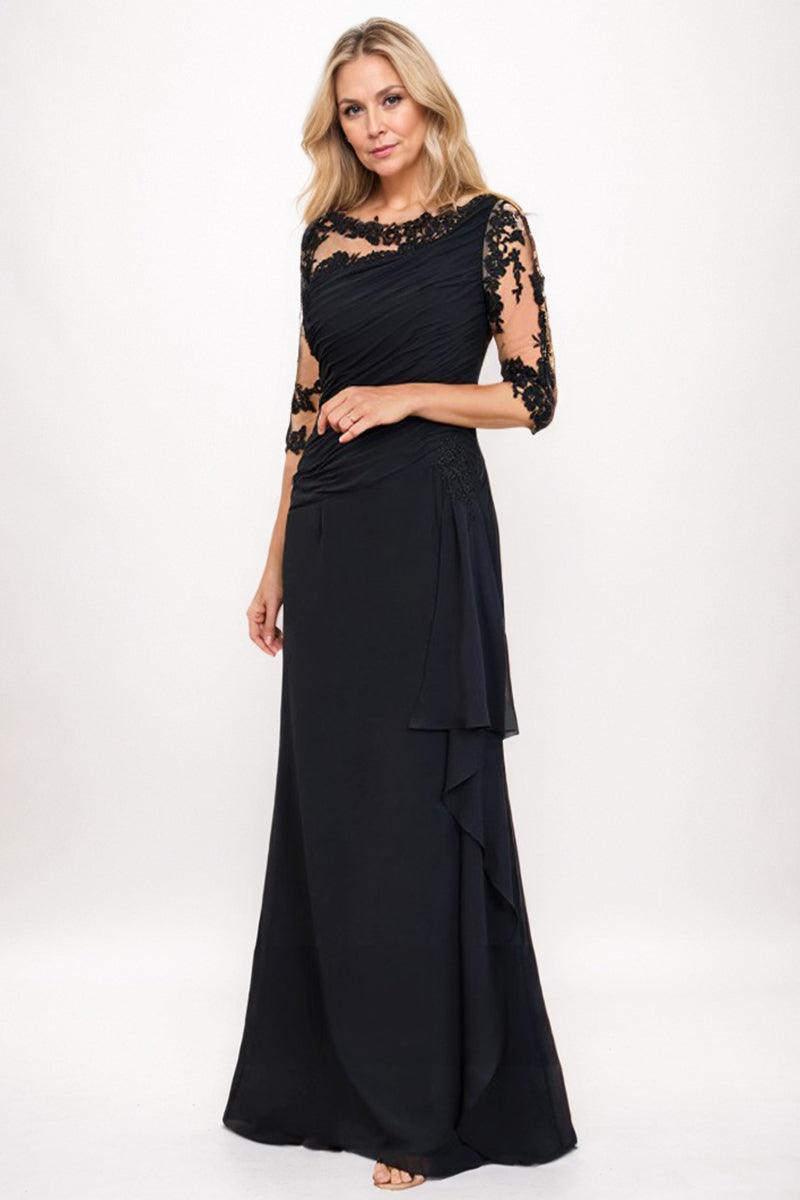 Sheath-Column Maxi Chiffon Mother Dress CM0247