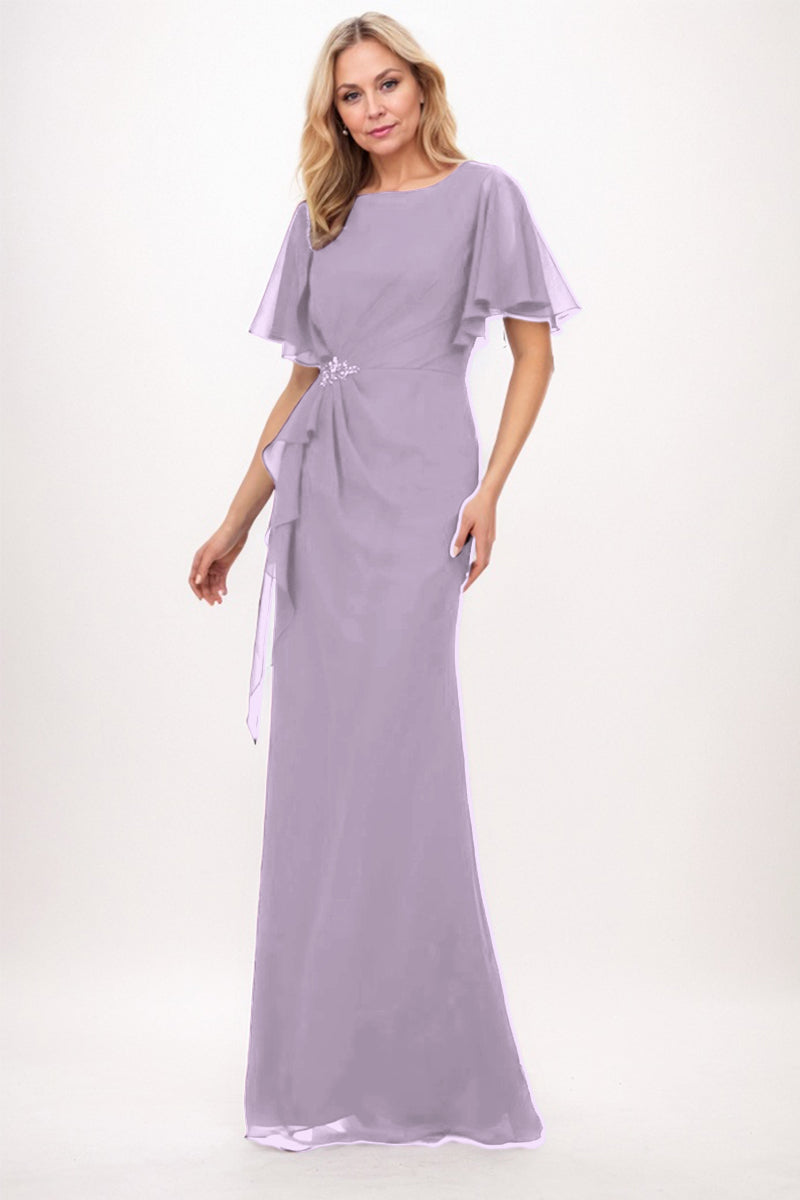 Sheath-Column Maxi Chiffon Mother Dress CM0250