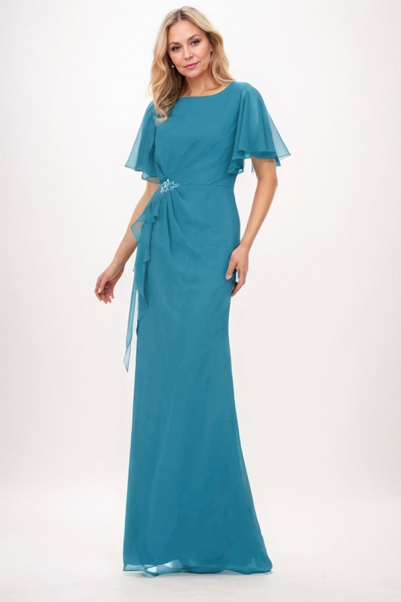 Sheath-Column Maxi Chiffon Mother Dress CM0250