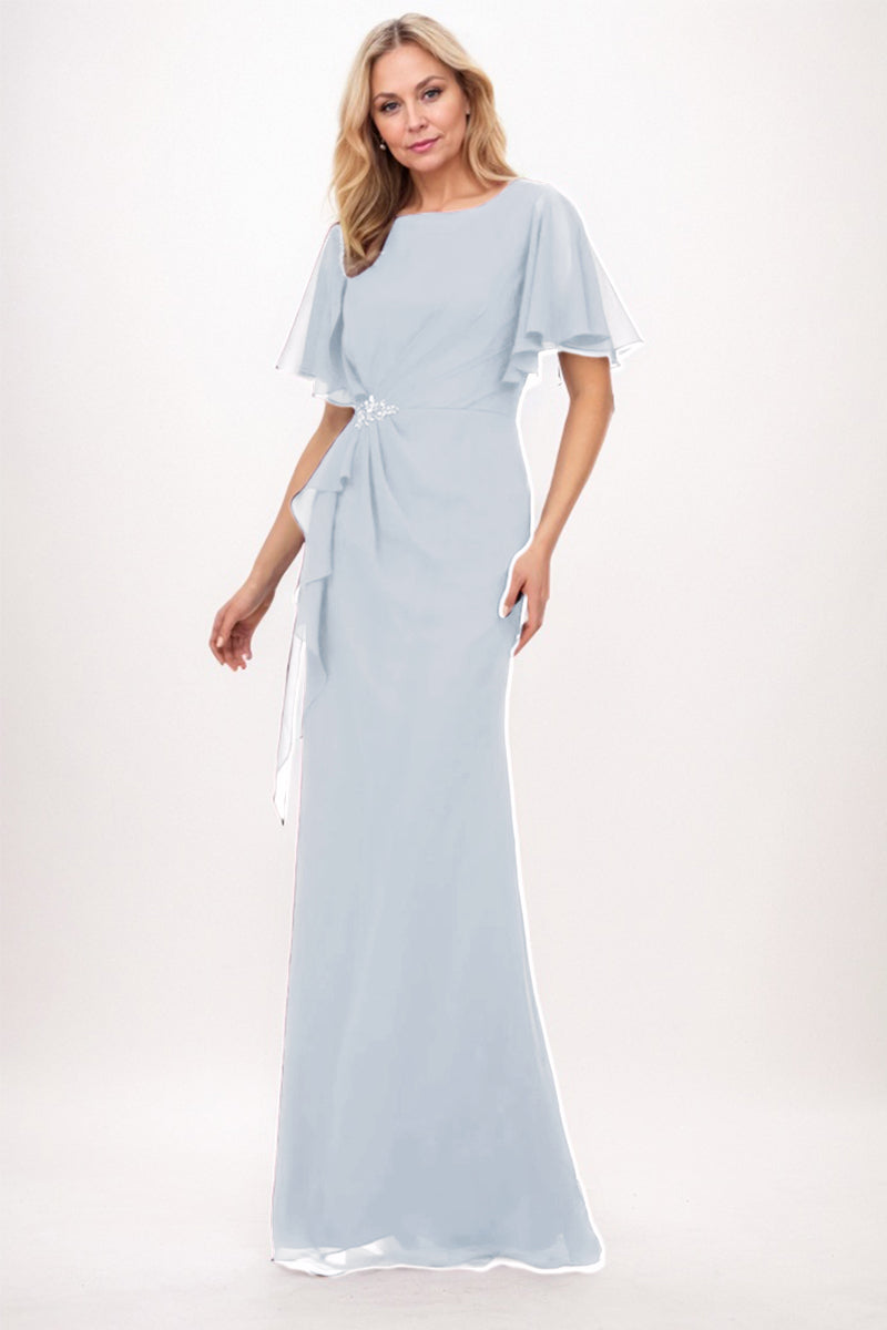 Sheath-Column Maxi Chiffon Mother Dress CM0250