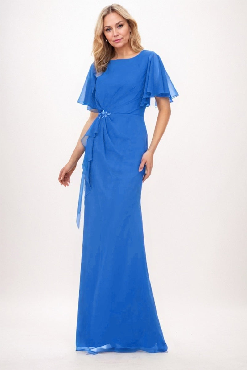 Sheath-Column Maxi Chiffon Mother Dress CM0250