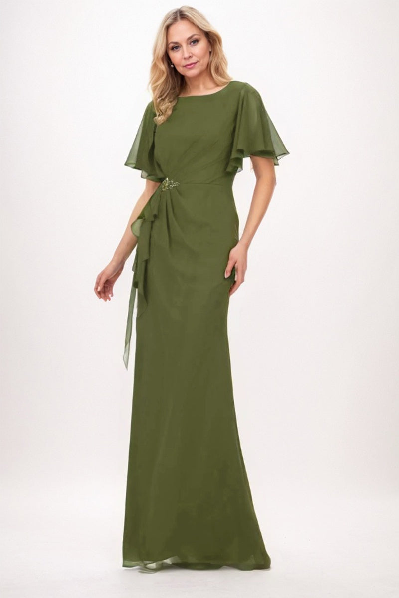 Sheath-Column Maxi Chiffon Mother Dress CM0250