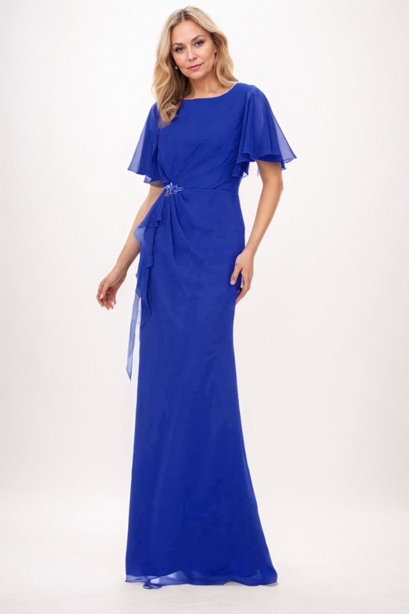 Sheath-Column Maxi Chiffon Mother Dress CM0250