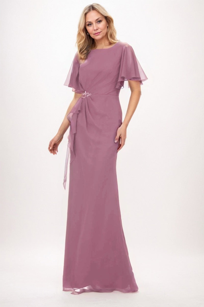Sheath-Column Maxi Chiffon Mother Dress CM0250