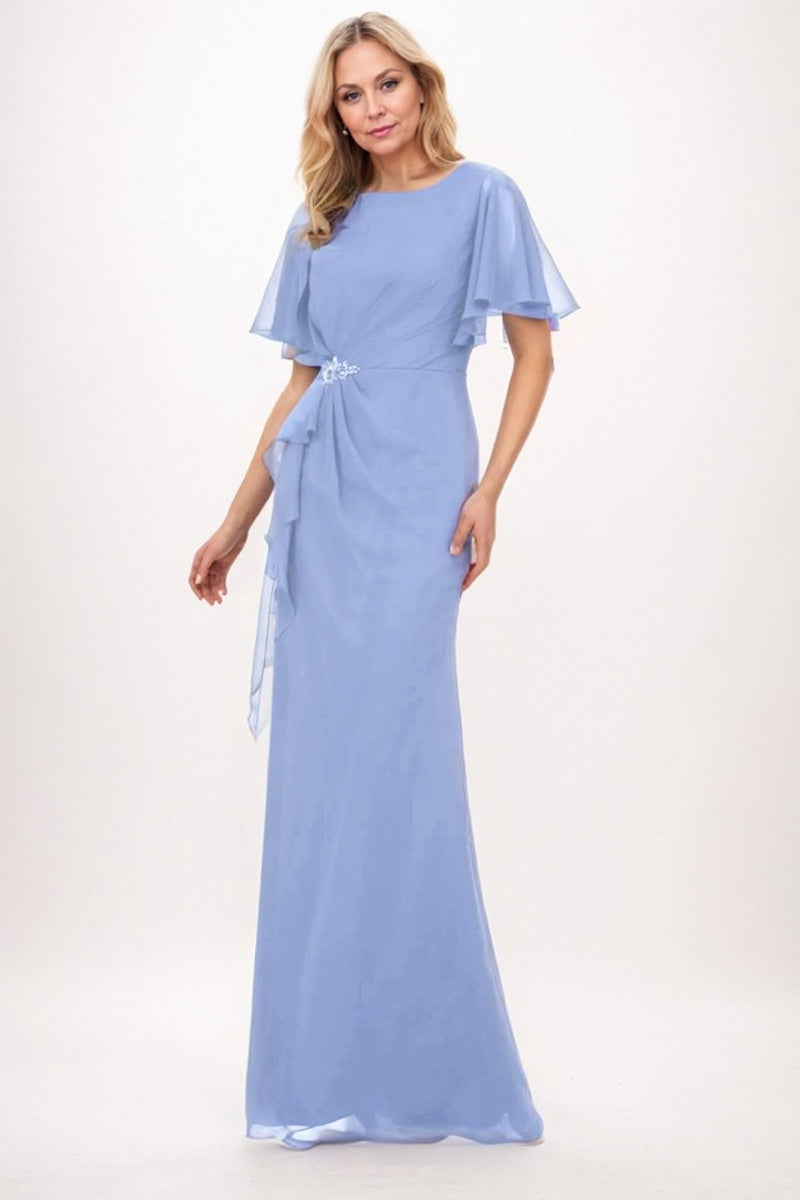 Sheath-Column Maxi Chiffon Mother Dress CM0250