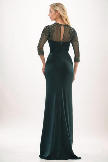 Trumpet-Mermaid Maxi Elastic Cloth Mother Dress CM0252 - COCOMELODY