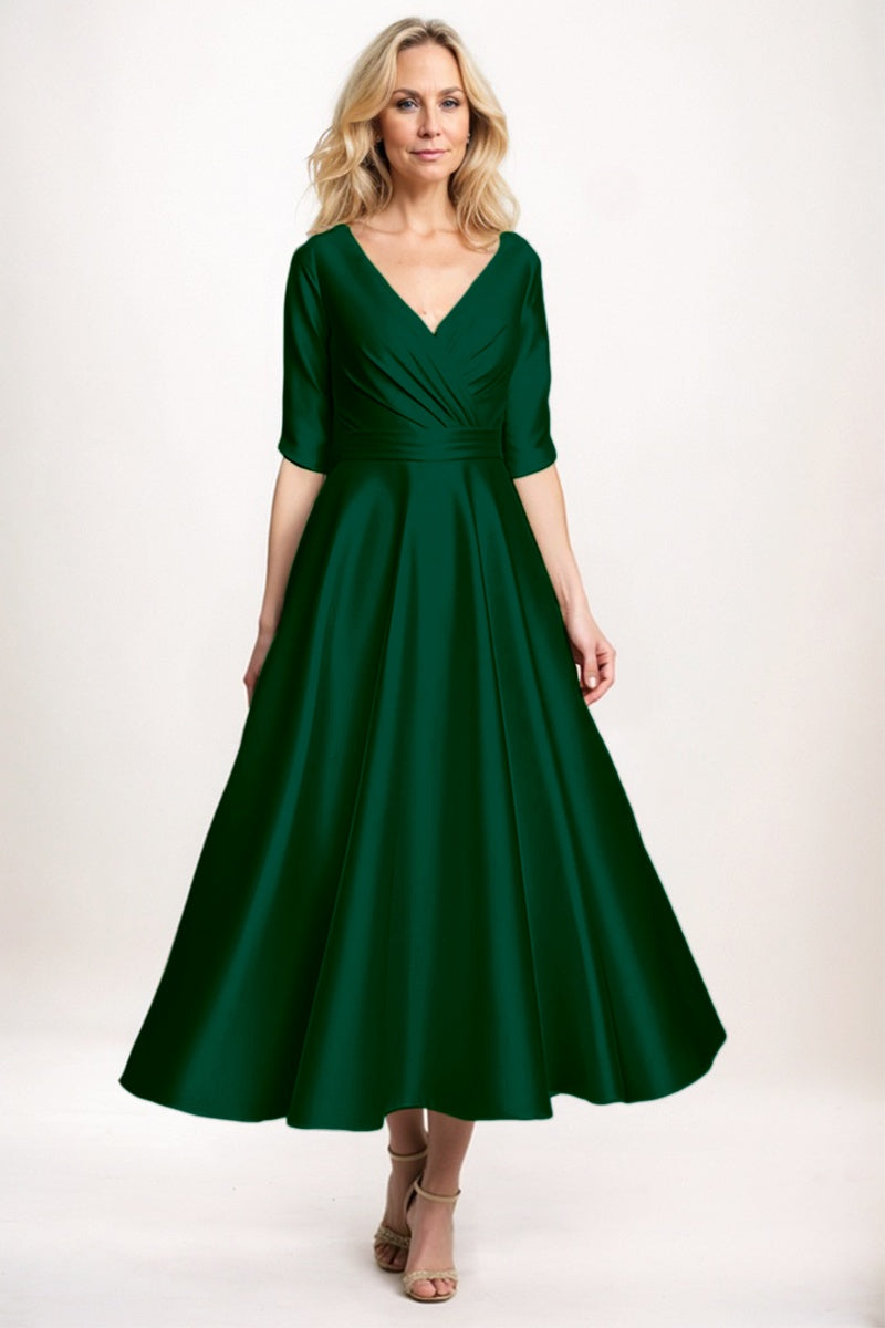 A-Line Midi Satin Mother Dress CM0261