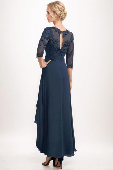 A-Line Midi Chiffon Mother Dress CM0264 - COCOMELODY