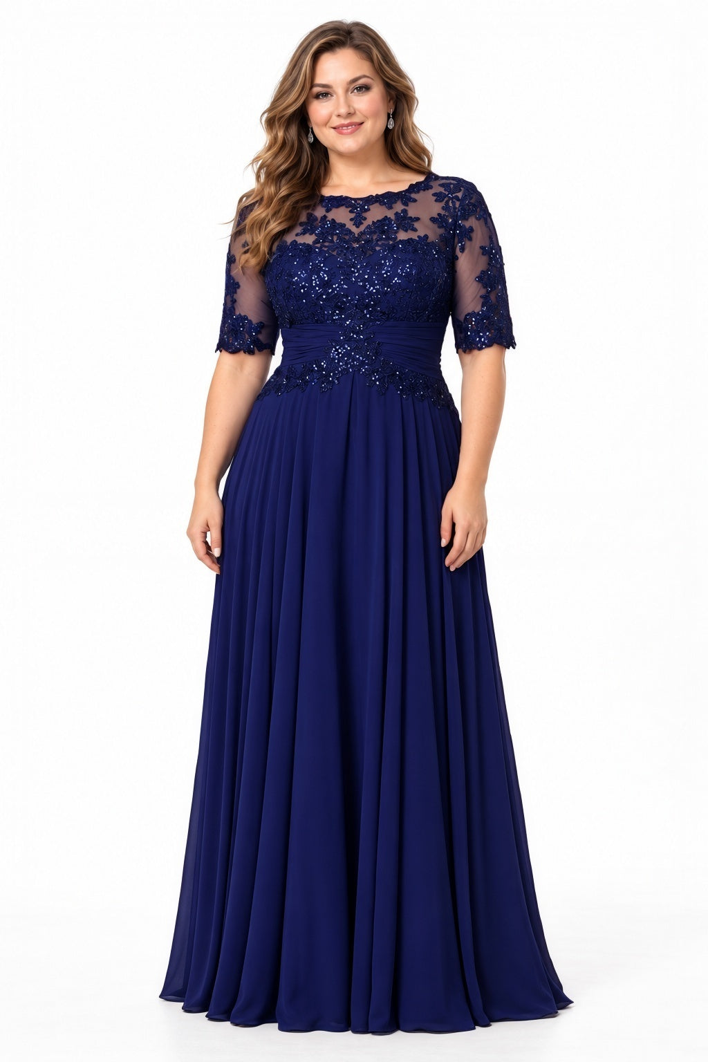 A-Line Maxi Chiffon Mother Dress CM0266