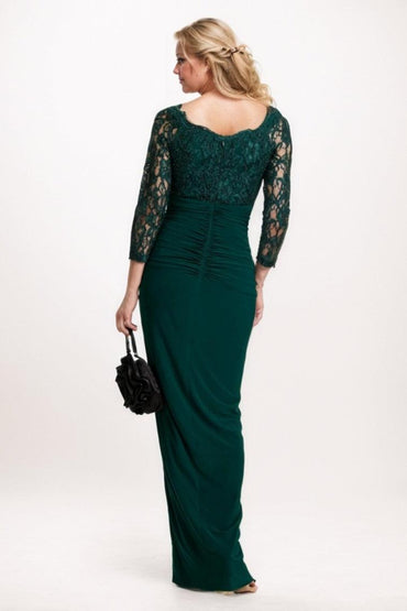 Mermaid Maxi Knitted Fabric Mother Of The Bride Dress CM0269 - COCOMELODY