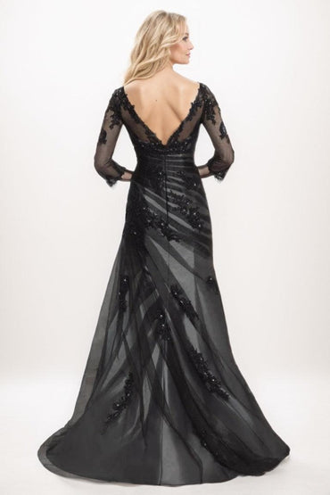 Trumpet-Mermaid Maxi Tulle Mother Of The Bride Dress CM0273 - COCOMELODY