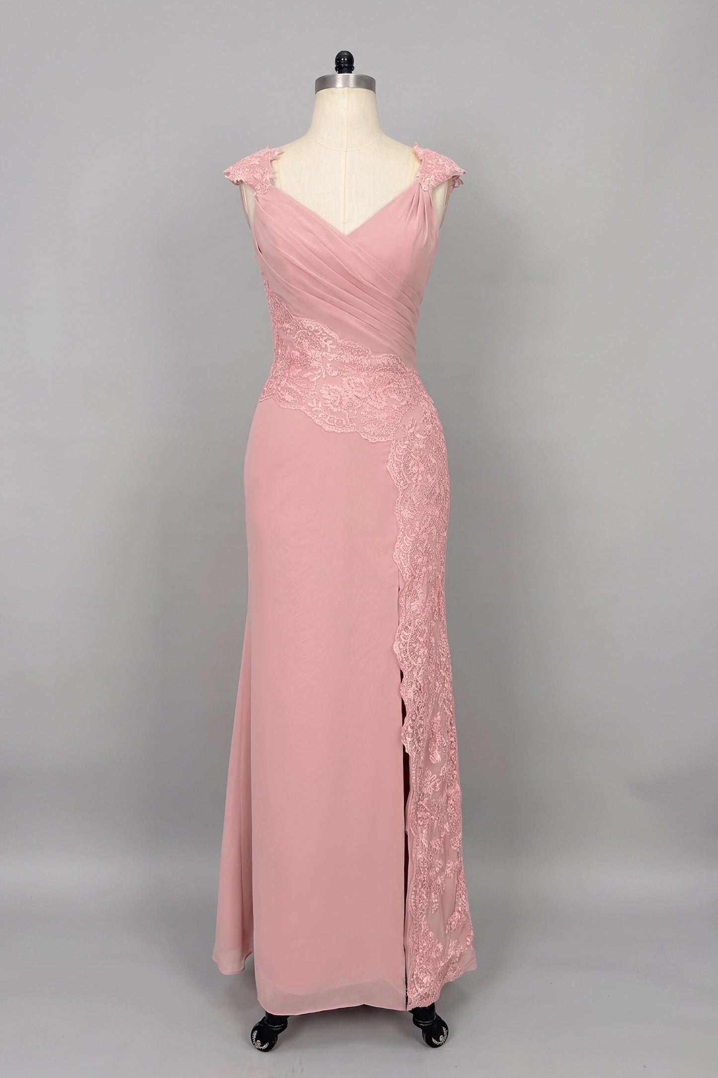 Sheath-Column Maxi Chiffon Mother Of The Bride Dress CM0275