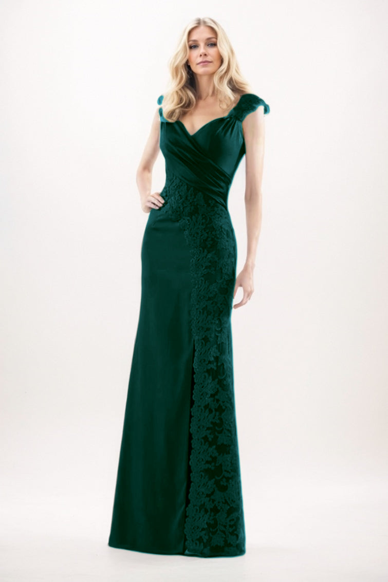 Sheath-Column Maxi Chiffon Mother Of The Bride Dress CM0275