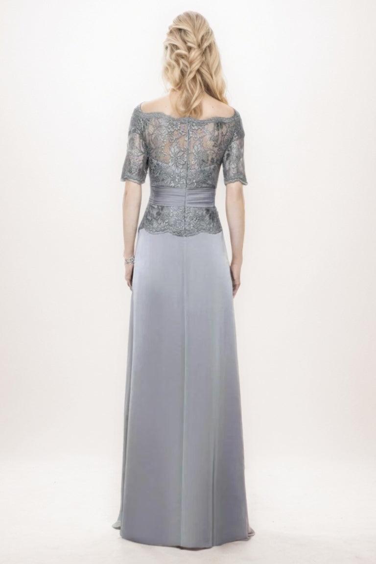 A-Line Maxi Chiffon Mother Of The Bride Dress CM0276 - COCOMELODY