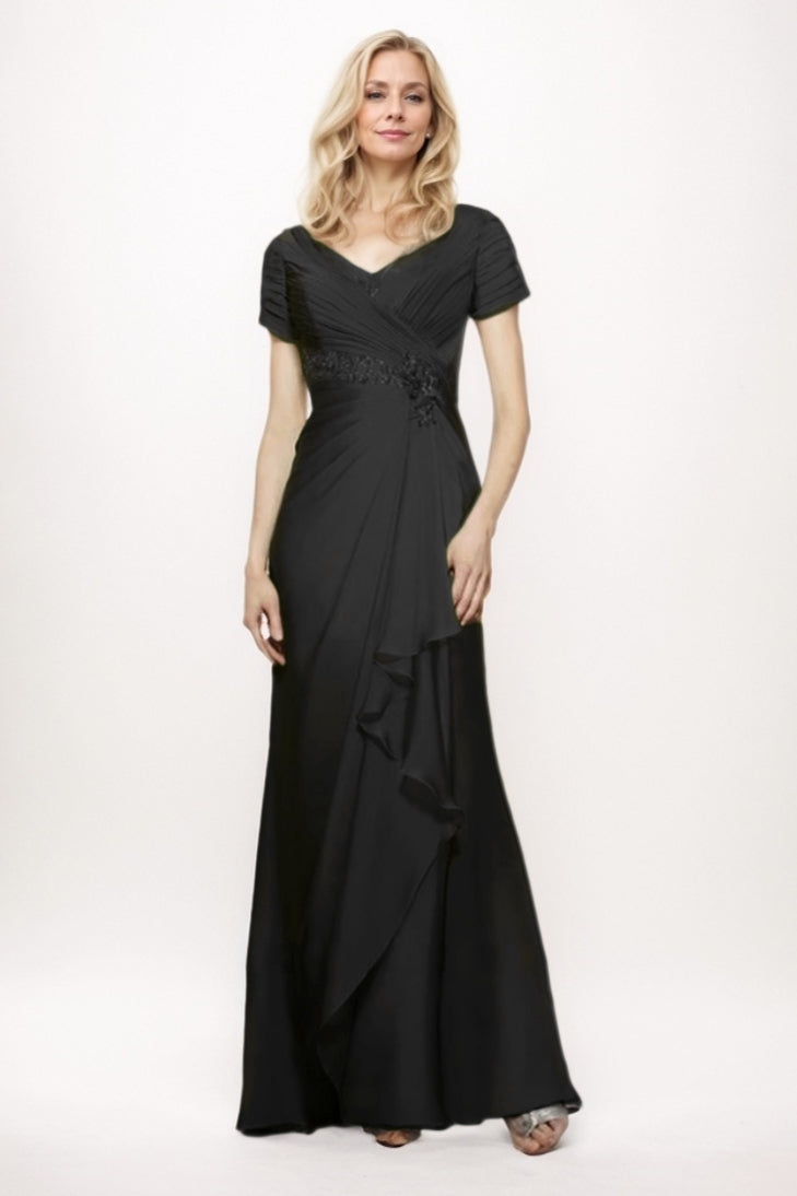 Sheath-Column Maxi Chiffon Mother Of The Bride Dress CM0277