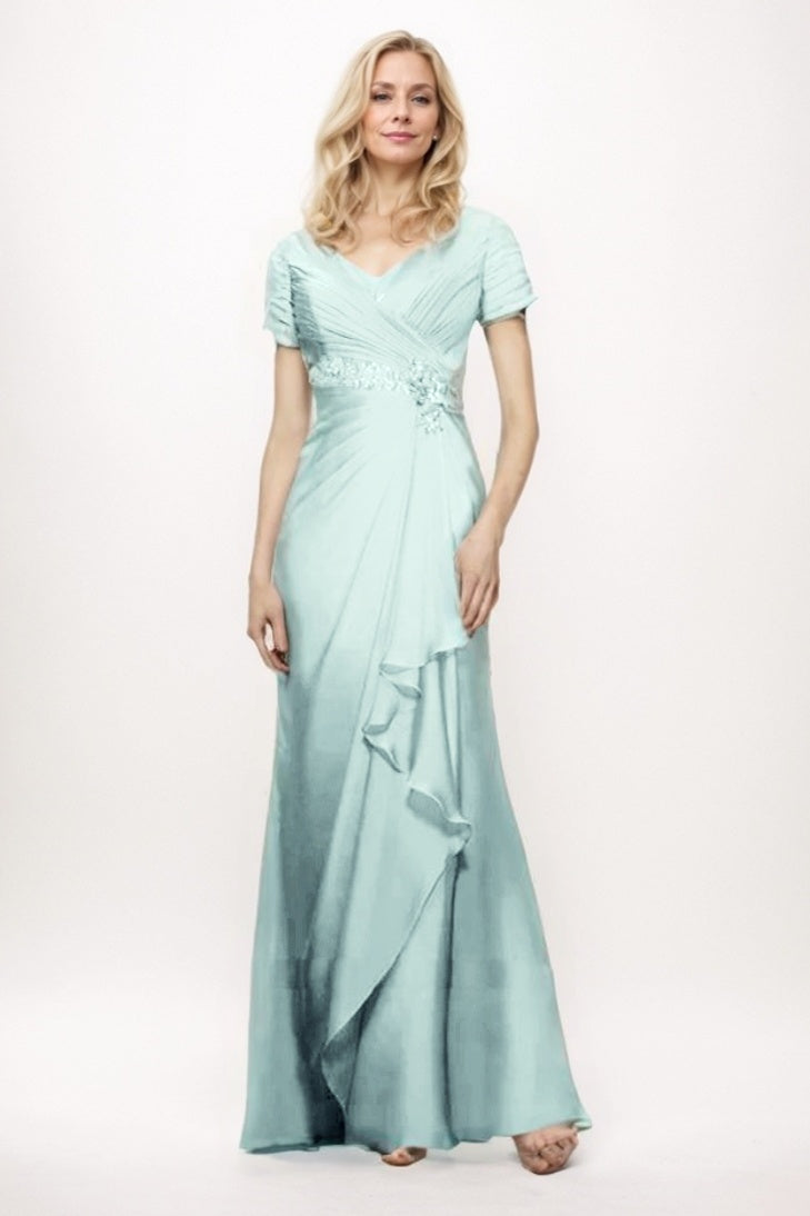 Sheath-Column Maxi Chiffon Mother Of The Bride Dress CM0277