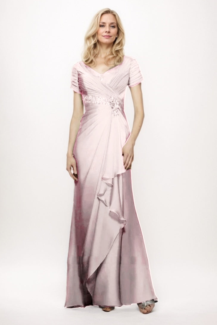 Sheath-Column Maxi Chiffon Mother Of The Bride Dress CM0277