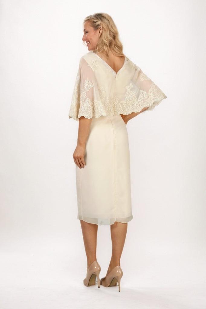 Sheath-Column Midi Chiffon Mother Of The Bride Dress CM0280 - COCOMELODY