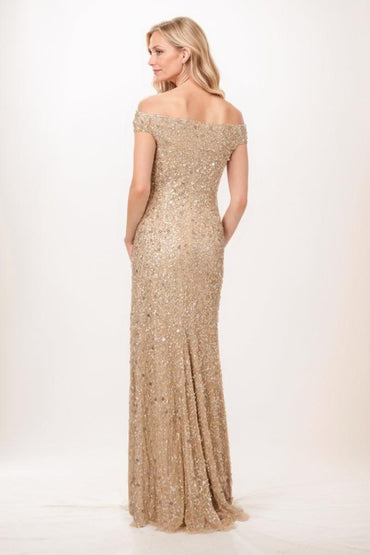 Sheath-Column Maxi Sequined Mother Of The Bride Dress CM0285 - COCOMELODY