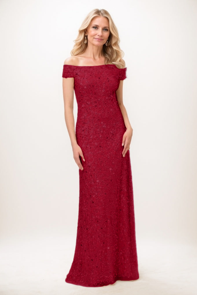 Sheath-Column Maxi Sequined Mother Of The Bride Dress CM0285