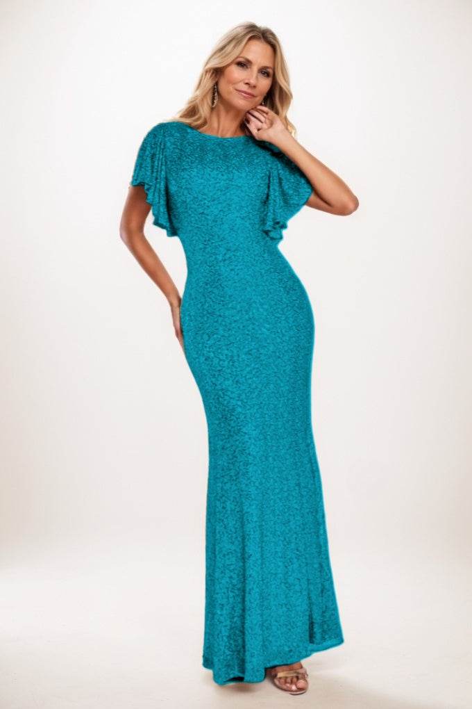 Mermaid Maxi Sequined Mother Of The Bride Dress CM0286 - COCOMELODY