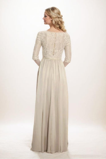 A-Line Maxi Chiffon Mother Of The Bride Dress CM0289 - COCOMELODY