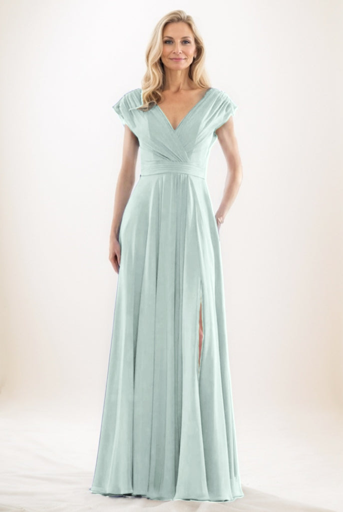 A-Line Maxi Chiffon Mother Of The Bride Dress CM0290