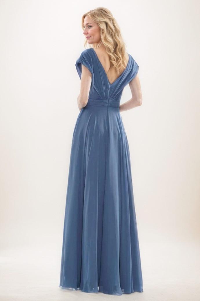 A-Line Maxi Chiffon Mother Of The Bride Dress CM0290 - COCOMELODY