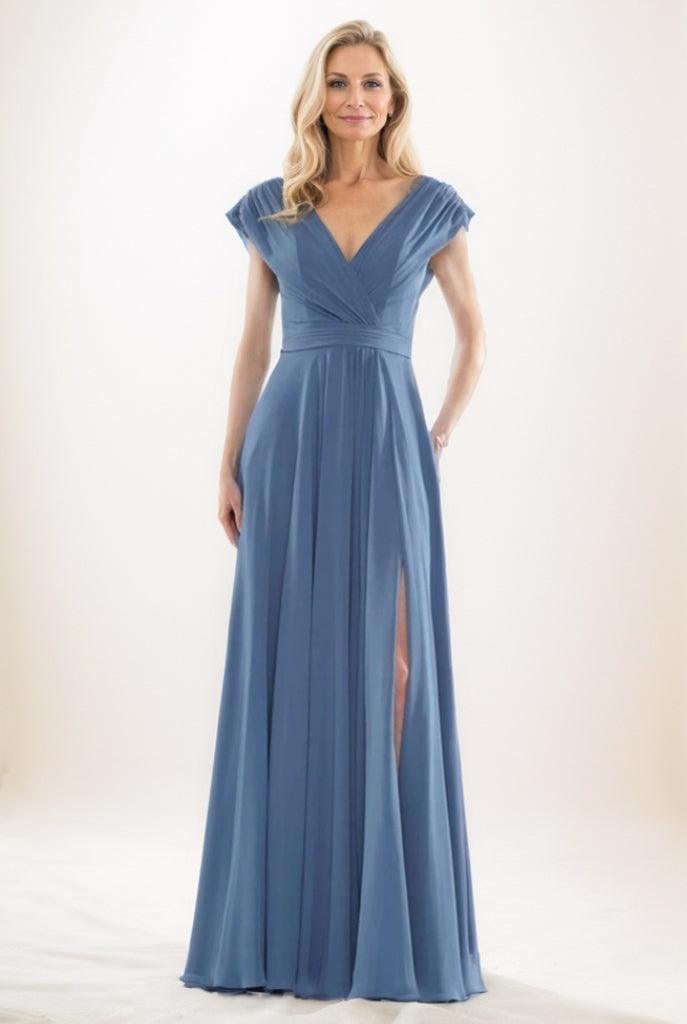 A-Line Maxi Chiffon Mother Of The Bride Dress CM0290 - COCOMELODY