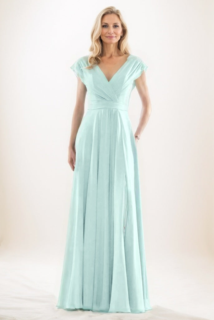 A-Line Maxi Chiffon Mother Of The Bride Dress CM0290