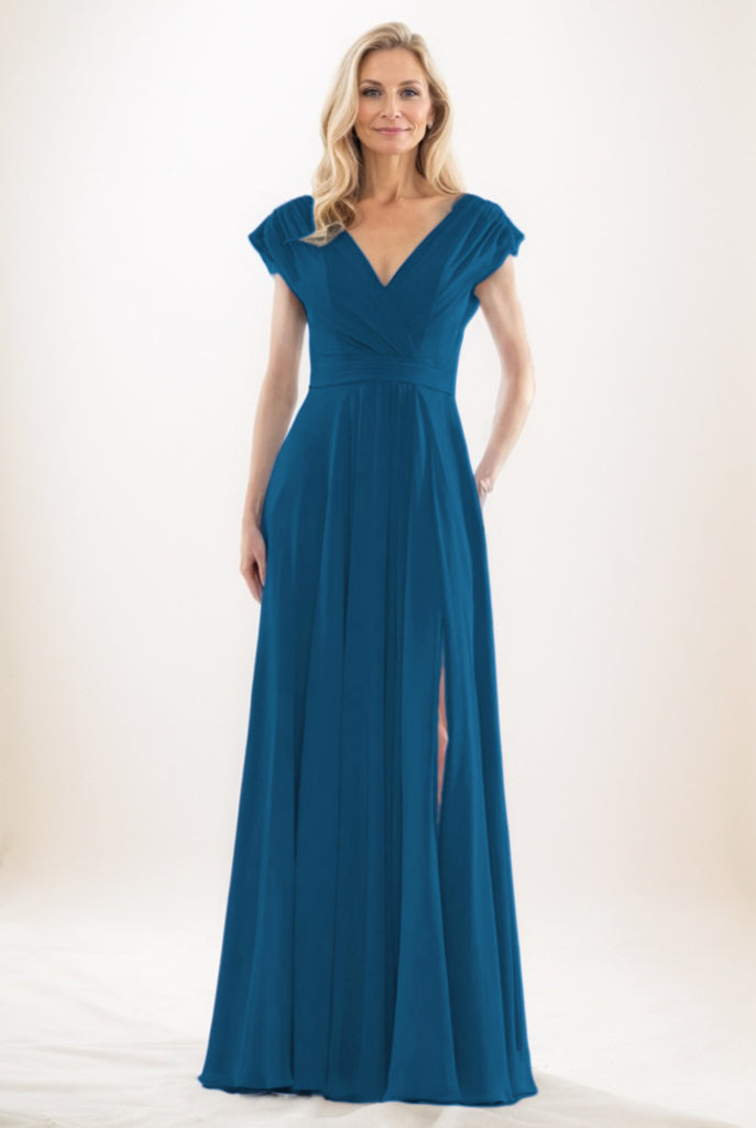 A-Line Maxi Chiffon Mother Of The Bride Dress CM0290