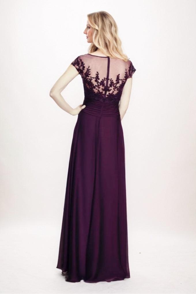 A-Line Maxi Chiffon Mother Of The Bride Dress CM0300 - COCOMELODY