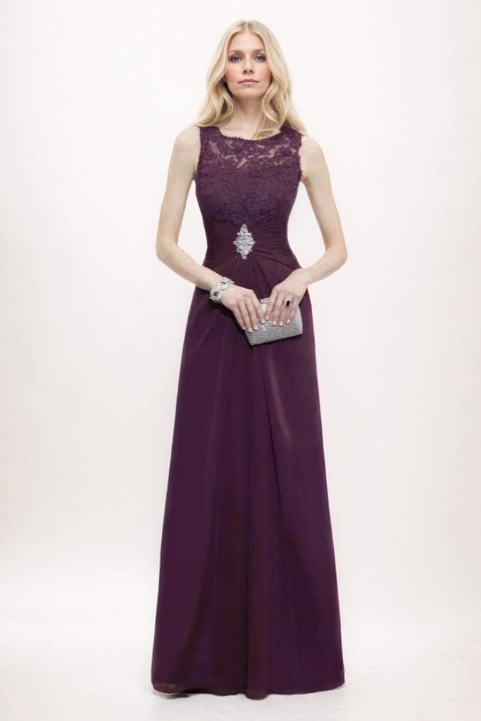 A-Line Maxi Chiffon Mother Of The Bride Dress CM0302 - COCOMELODY