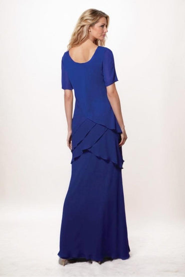 Sheath-Column Maxi Chiffon Mother Of The Bride Dress CM0305 - COCOMELODY