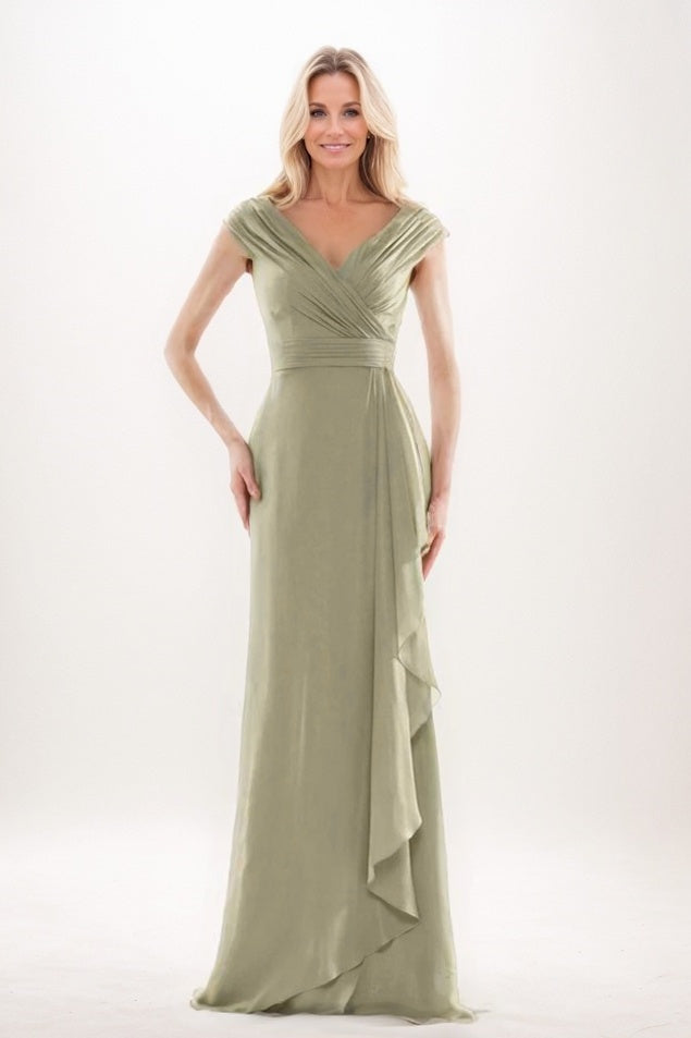 Sheath-Column Maxi Chiffon Mother Of The Bride Dress CM0312