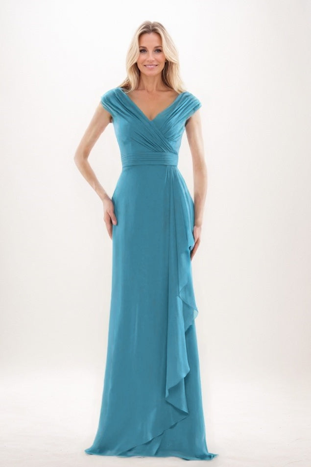 Sheath-Column Maxi Chiffon Mother Of The Bride Dress CM0312