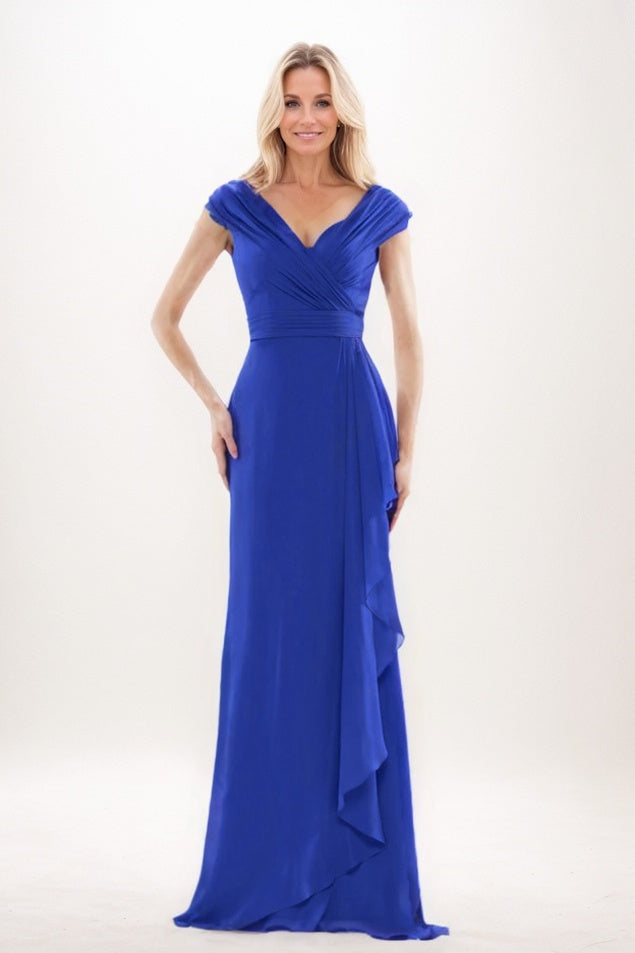 Sheath-Column Maxi Chiffon Mother Of The Bride Dress CM0312