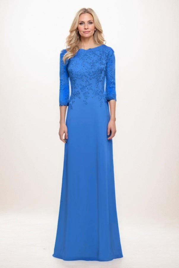 A-Line Maxi Chiffon Mother Of The Bride Dress CM0313