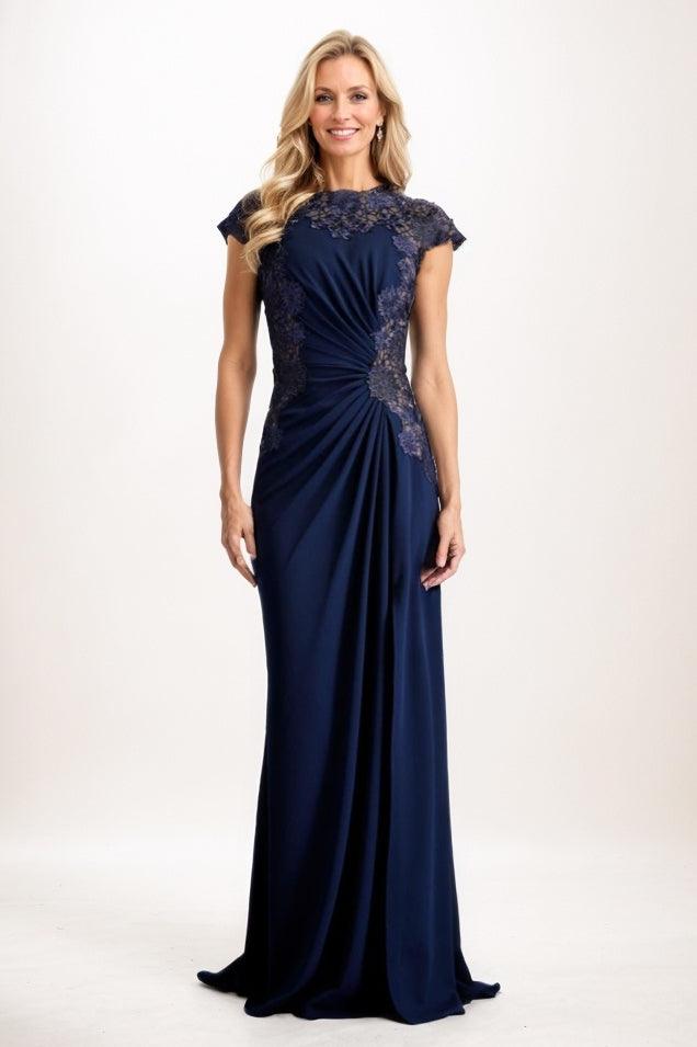 Sheath Maxi Knitted Fabric Mother Of The Bride Dress CM0318 - COCOMELODY