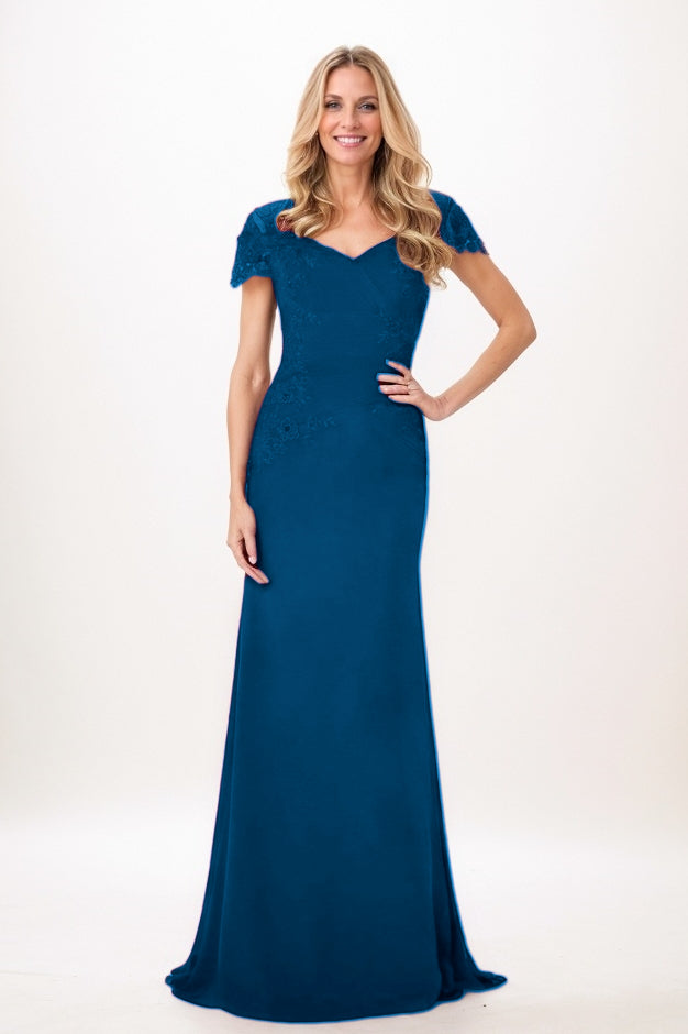Trumpet-Mermaid Maxi Chiffon Mother Of The Bride Dress CM0321