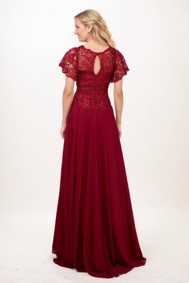 A-Line Maxi Chiffon Mother Of The Bride Dress CM0323 - COCOMELODY