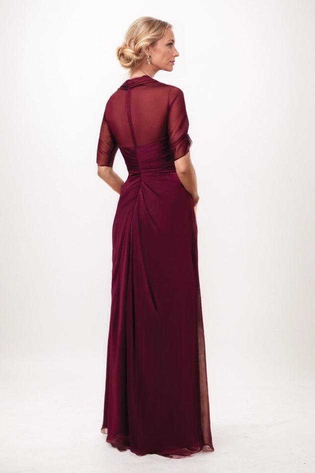 Sheath-Column Maxi Chiffon Mother Of The Bride Dress CM0326 - COCOMELODY