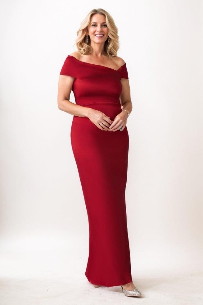 Sheath Maxi Elastic Silk like Satin Mother Of The Bride Dress CM0329 - COCOMELODY
