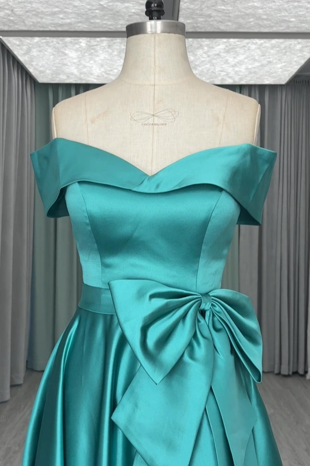 A-Line Ankle Length Satin Mother Bride Dress COCOMELODY CM0332, M-Ink Blue A-Line Ankle Length Satin Mother Bride Dress COCOMELODY CM0332, M-Ink Blue
