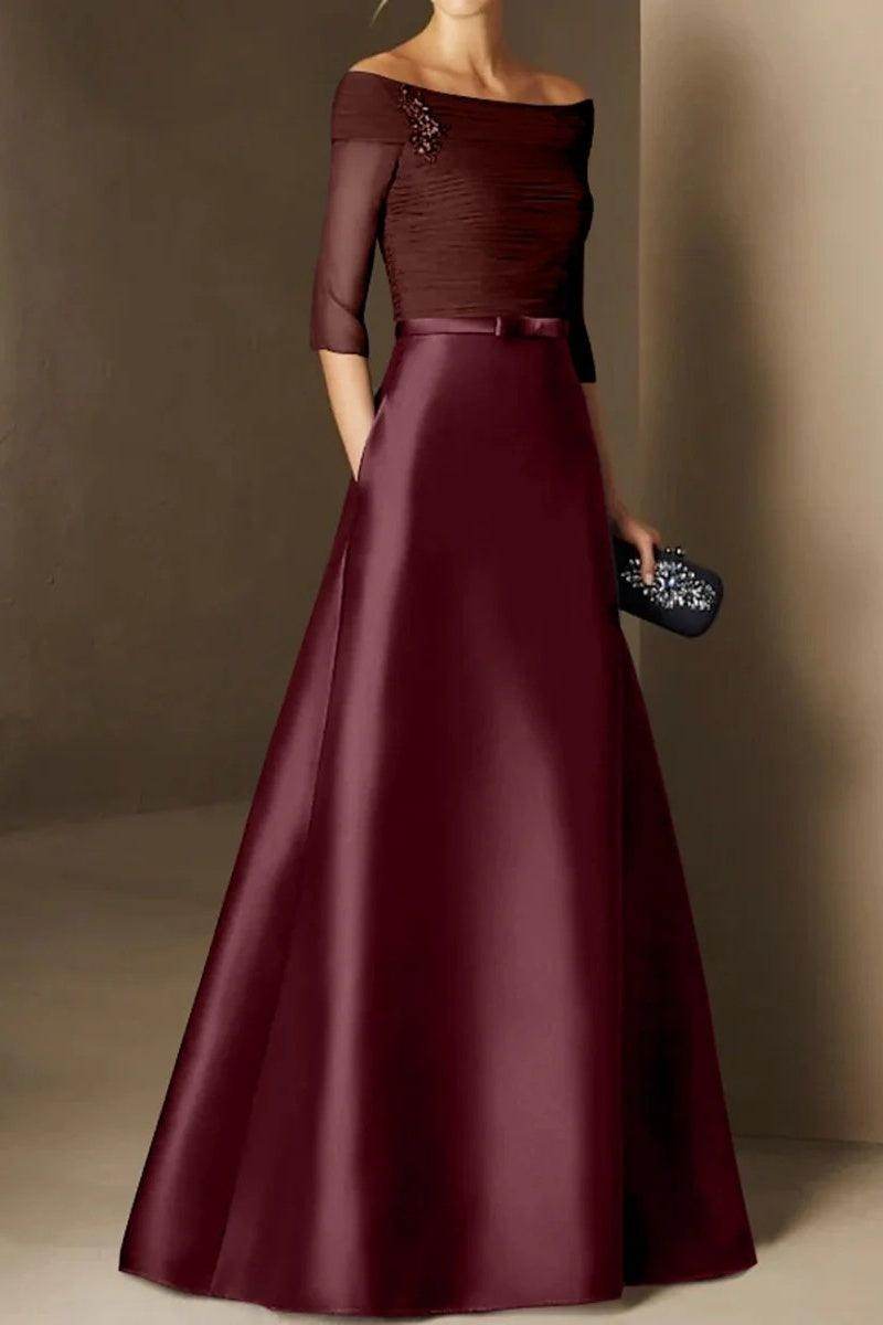 A-Line Floor Length Satin Mother Dresses Off the Shoulder Appliqued Elegant Formal Gown COCOMELODY CM0339, M-Silver A-Line Floor Length Satin Mother Dresses Off the Shoulder Appliqued Elegant Formal Gown COCOMELODY CM0339, M-Silver