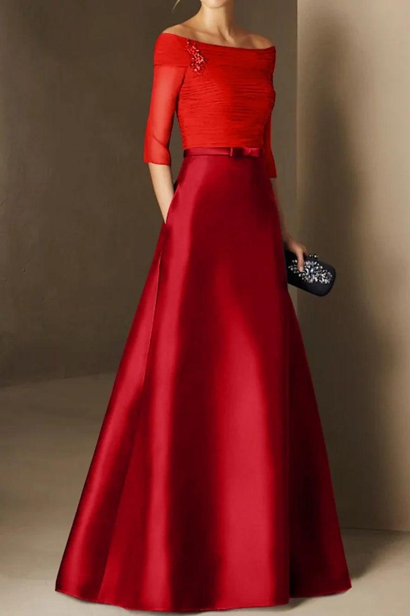 A Line Off The Shoulder Short Sleeves Applique Mother Dresses CM0339